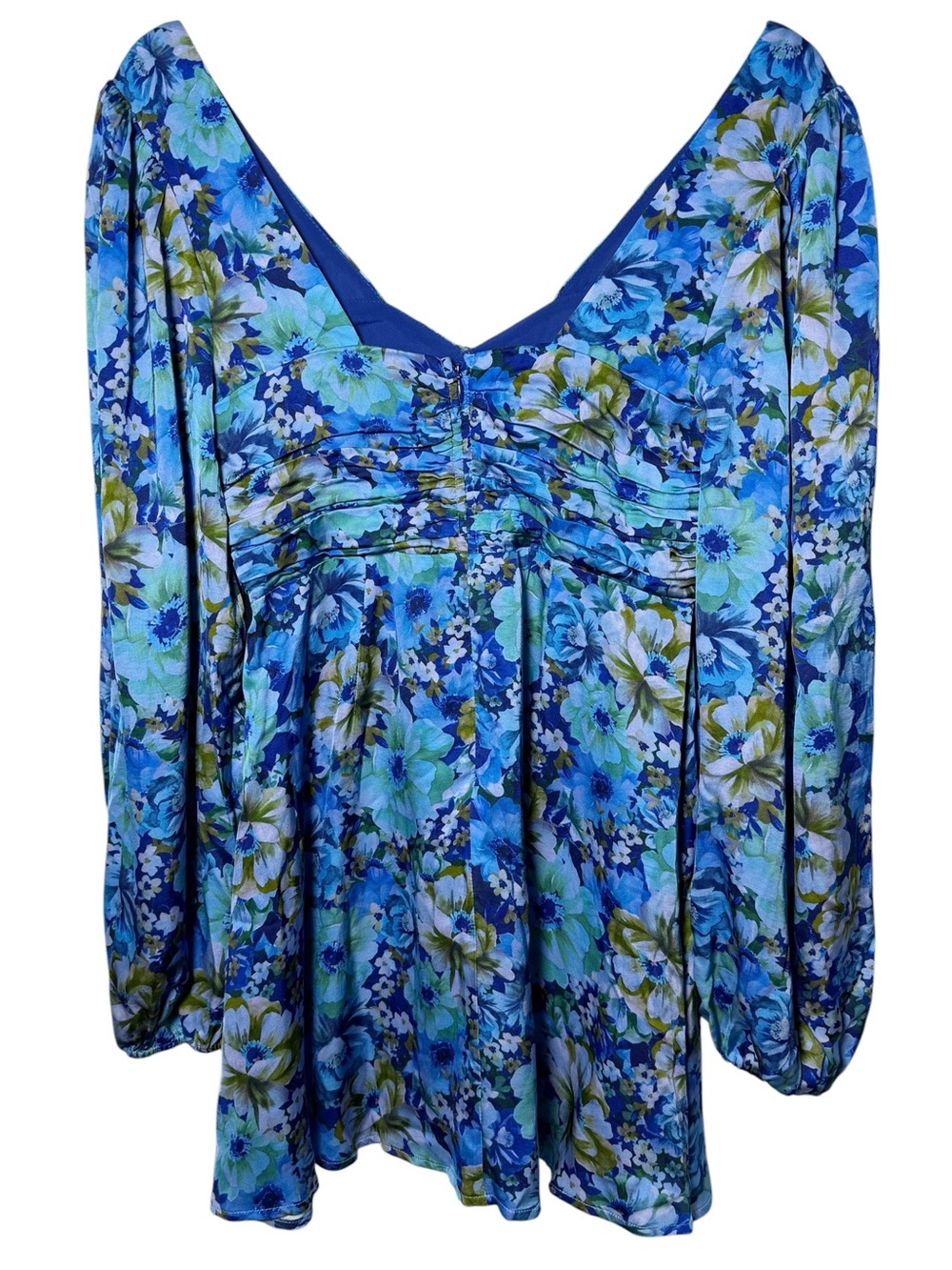 For Love & Lemons Astor Mini Dress In Blue NWT Size Medium - Picture 6 of 9